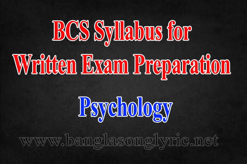 BCS Syllabus Psychology Written Exam Preparation